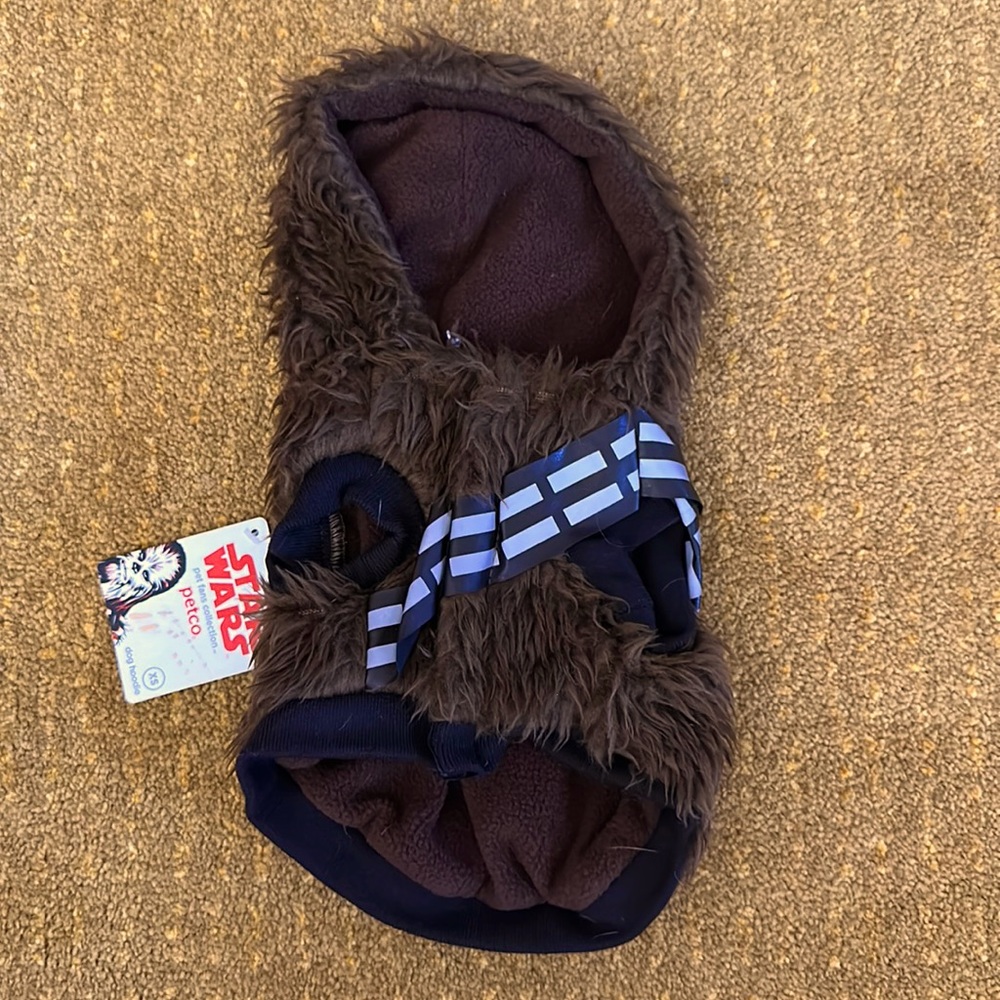 Petco Star Wars Chewbacca Dog Hoodie. Size XS